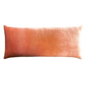 Kevin O'Brien Orange Velvet Lumbar Pillow